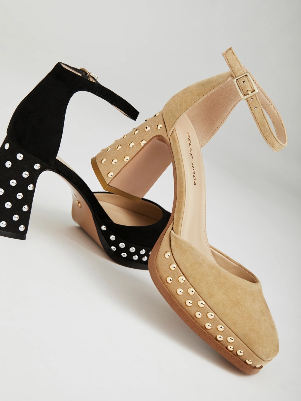 NWT Pelle Moda Dietta Ankle Strap Platform Pump in Latte